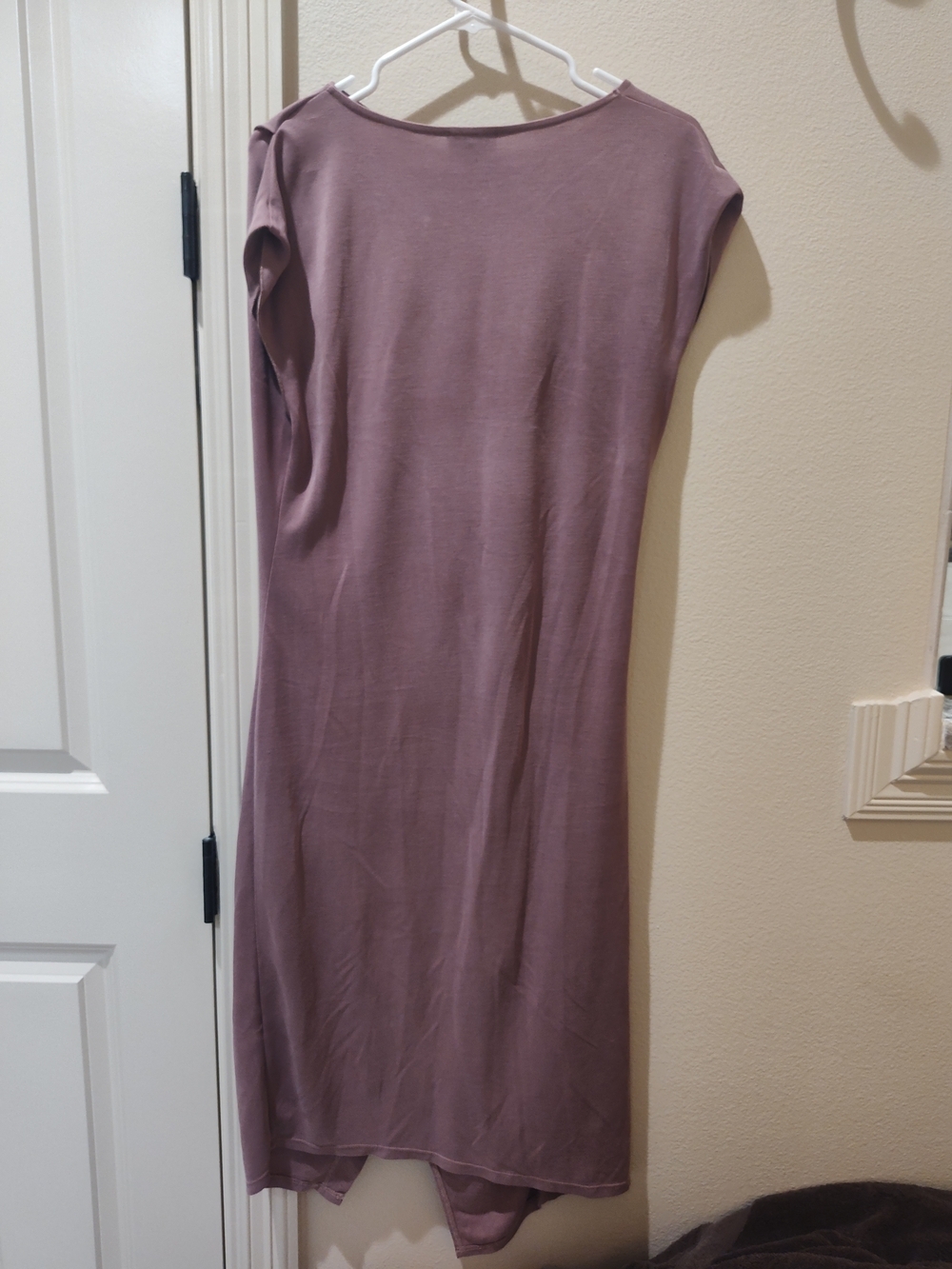 Topshop Mauve Draped Midi Dress Size 8/Medium - Picture 3 of 4